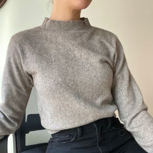 Cozy Calvin Klein Mock-Neck Crop Sweater